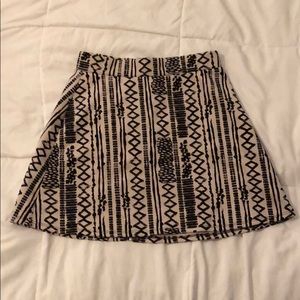 Tan and black skater skirt
